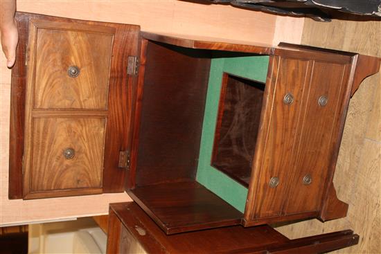 A Regency style mahogany commode, W.63cm D.43cm H.80cm